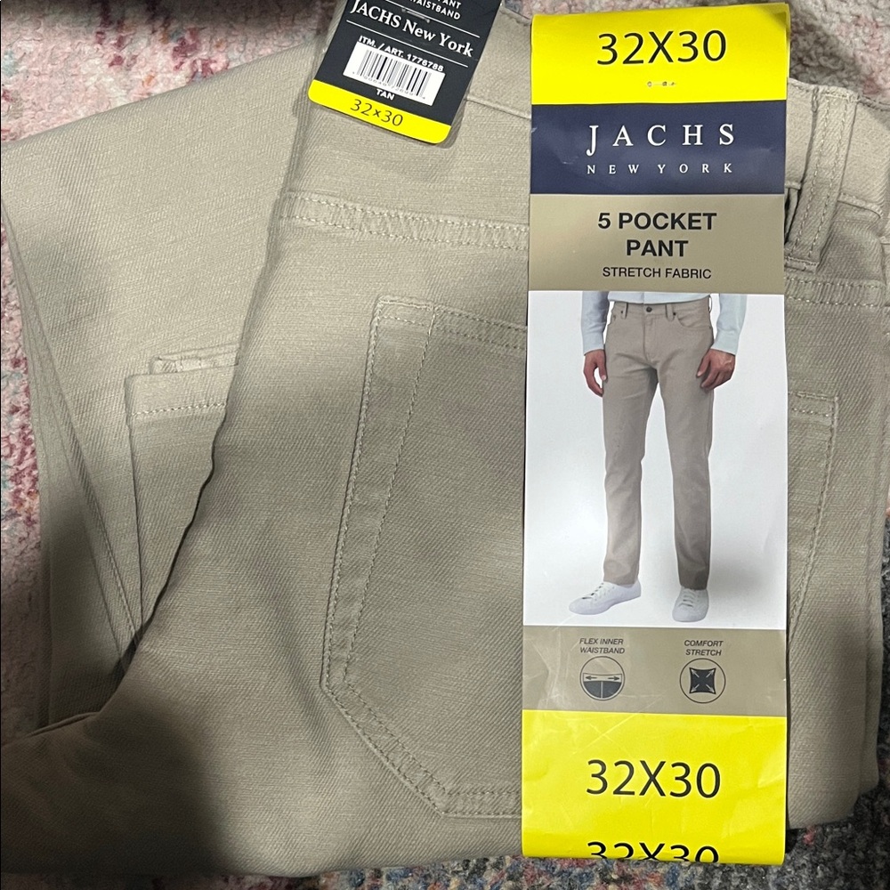 Jachs New York Men's Khaki 5 Pocket Chinos